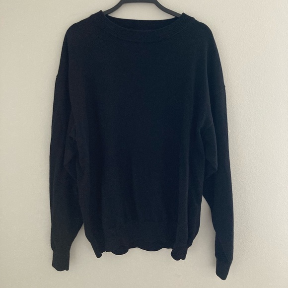 [Louis Vuitton] Rare Virgil Abloh Wool Reverse Label Uniforms Sweater Black - Picture 10 of 14